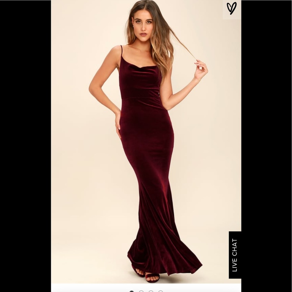 LuLu’s Burgundy Velvet Dress